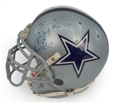 Darren Woodson 98 Cowboys Game Used & Team Signed Photo Matched Helmet - 6 Sigs total, JSA LOA (J.Anderson Collection)