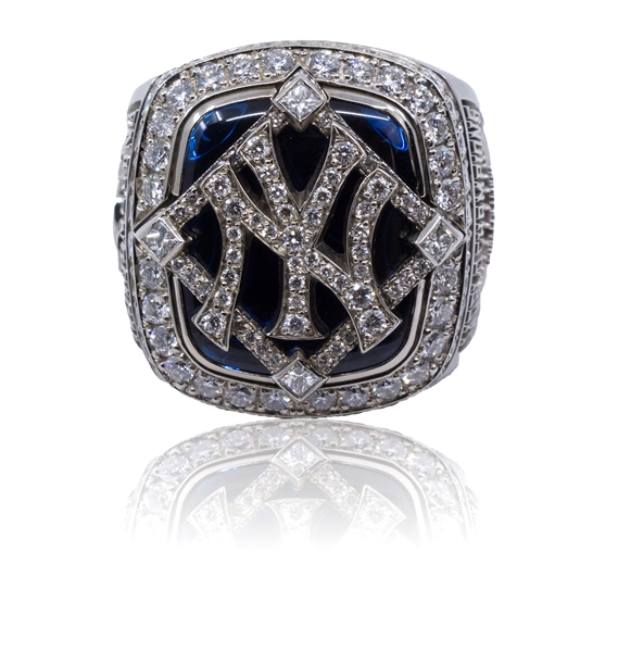 2009 New York Yankees World Series Ring - 14kt White Gold w/Original Presentation Box - Coach/Player