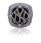 2009 New York Yankees World Series Ring - 14kt White Gold w/Original Presentation Box - Coach/Player