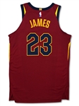 LeBron James 11/13/17 Clevelend Cavaliers Game Used Jersey - 23 Points, 12 Assists, 9 Rebounds, Photo Matched, (NBA, Meigray LOA)