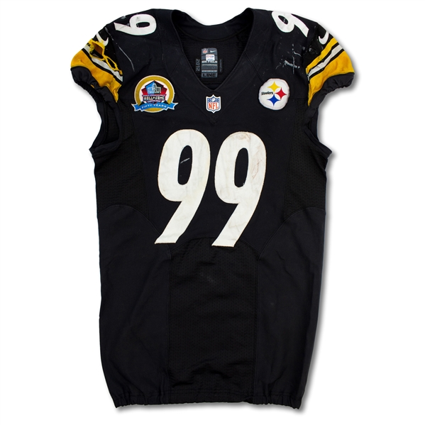 Brett Keisel 12/16/2012 Pittsburgh Steelers Game Used Jersey - HOF Patch, Repairs, Photo Matched! (NFL Auctions)