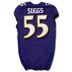 Terrell Suggs 2013 Baltimore Ravens Game Used Home Jersey (NFL Auctions)