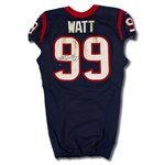 JJ Watt 10/25/15 Houston Texans Game Used & Signed Home Jersey -  2 Sacks! Photo Matched (NFL Auctions)