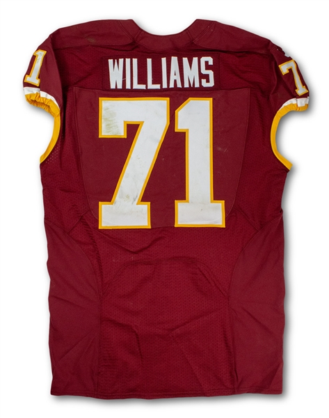 Trent Williams 10/4/2015 Washington Redskins Game Worn Home Jersey - Photo Matched