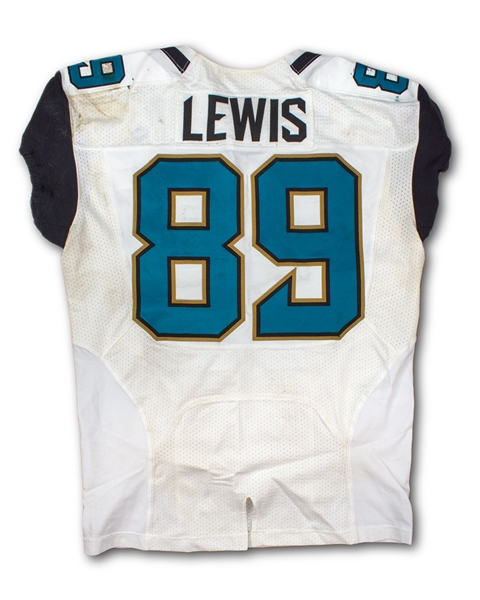 Marcedes Lewis 10/18/2015 Jacksonville Jaguars Game Worn Jersey (NFL Auctions)