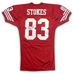 JJ Stokes 1995 San Francisco 49ers Game Worn & Signed Home Jersey
