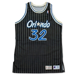 Shaquille ONeal 1992-93 Orlando Magic Game Worn Rookie Home Jersey - Tremendous Wear (MEARS A10/BUCKS LOA)