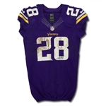 Adrian Peterson Photo Matched 11/7/2013 Minnesota Vikings Game Worn & Signed Home Jersey - 2 TDs! (MEARS A10/JSA)