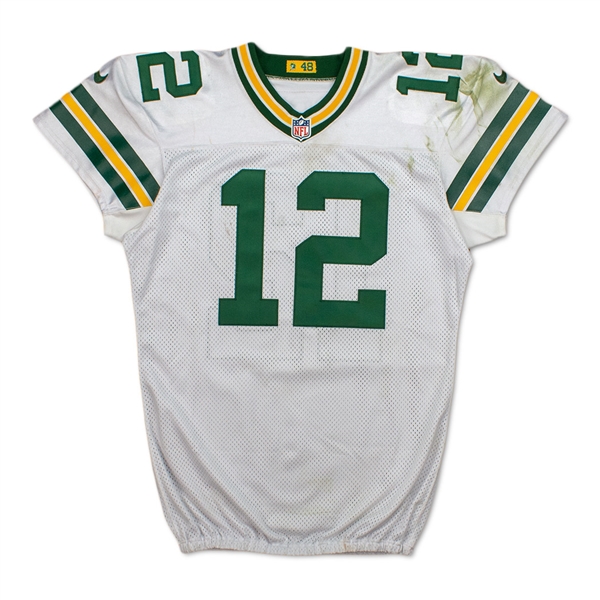 Aaron Rodgers 11/28/2016 Photo Matched Green Bay Packers Game Worn Road Jersey (Fanatics/Meigray LOA)