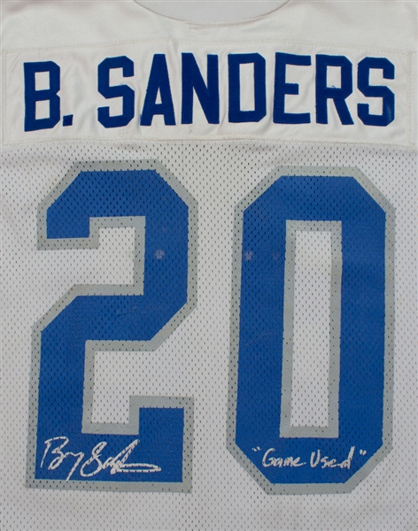 detroit lions game used jersey