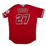Mike Trout Photo Matched 6/15/2016 Los Angeles Angels Game Worn & Signed Home Jersey - DIRTY! MVP Season! (MEARS A10/Anderson/MLB Auth/PSA)