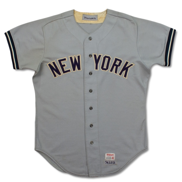 Thurman Munson 1974 Game Used New York Yankees Road Jersey (Sports Investors)