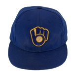 Robin Yount 1992 Milwaukee Brewers Game Worn, Signed & Inscribed Cap (TriStar/MEARS LOA)