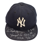 Alex Rodriguez HOMERUN #400 2005 New York Yankees Game Worn, Signed & Inscribed Batting Glove & Cap (A-Rod LOA)