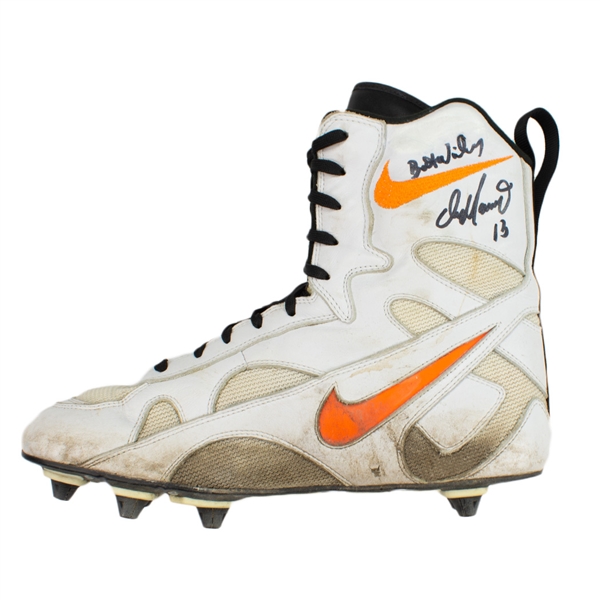 Dan Marino Photo Matched 1996 Game Worn & Signed Custom Nike Miami Dolphins Cleat - Worn After Achilles Injury (HA/JSA)