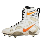 Dan Marino Photo Matched 1996 Game Worn & Signed Custom Nike Miami Dolphins Cleat - Worn After Achilles Injury (HA/JSA)