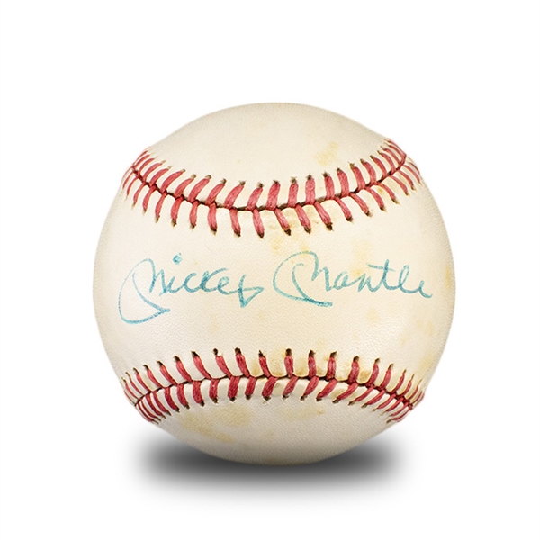 Roger Maris & Mickey Mantle Signed Rawlings Official Size Baseball - Great Signatures (PSA/DNA LOA)