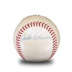 Jackie Robinson Single Signed Official League Spalding Baseball - PSA 8 Autograph Grade (Overall PSA 7 NRMT) 