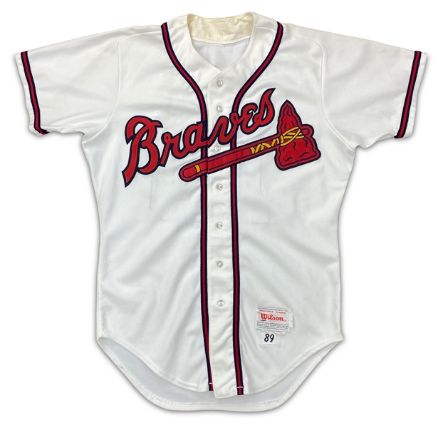 Chipper Jones Circa Early 90s Richmond Braves Game Used Minor League Home Jersey (Miedema LOA)