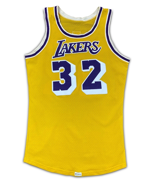 Earvin "Magic" Johnson 1979-85 Los Angeles Lakers Game Used Home Jersey - Solid Wear (Miedema LOA)