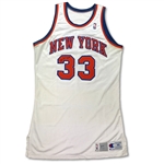 Patrick Ewing 1991-92 NY Knicks Game Used & Signed Jersey - Season Long Wear, PHOTO MATCHED (76ers LOA/RGU LOA)