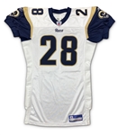 Marshall Faulk 2003 St. Louis Rams Game Used Road Jersey - 3 Team Repairs (MEARS)