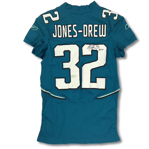 Maurice Jones-Drew 2010 Jacksonville Jaguars Game Worn & Signed Jersey - 2 Games & Repairs