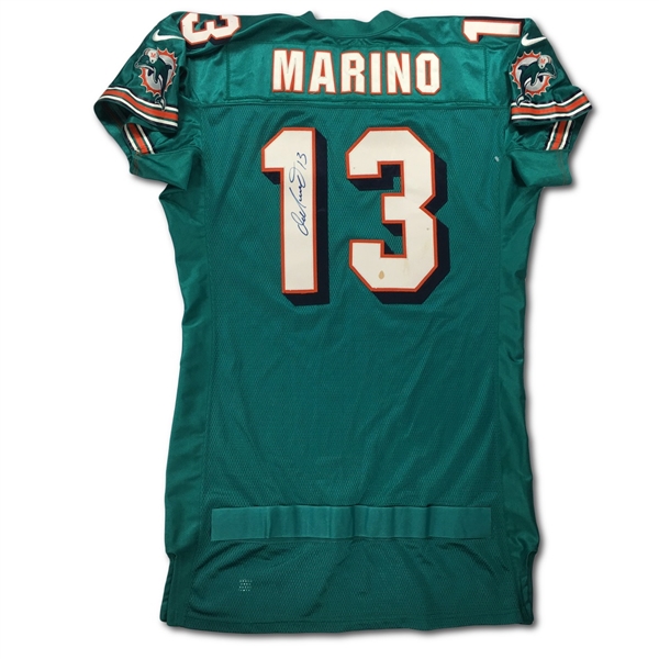 Dan Marino 1999 Miami Dolphins Game Used & Signed Home Jersey - Blood Stains (PSA,Miedema,MEARS LOA)