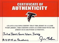 Julio Jones 2015 Atlanta Falcons Game Worn Jersey (Photo-Matched & Falcons LOA)