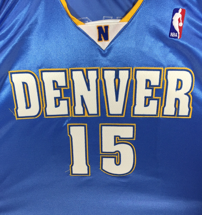 Lot Detail Carmelo Anthony 2003 2004 Game Used Denver Nuggets Away Jersey Rookie Season