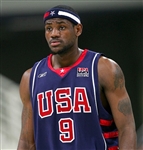 LeBron James 2004 Team USA Olympics Game Worn Navy Jersey (Apparent Use, Grey Flannel LOA)