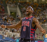 LeBron James 2004 Team USA Olympics Game Worn Navy Jersey (Apparent Use, Grey Flannel LOA)