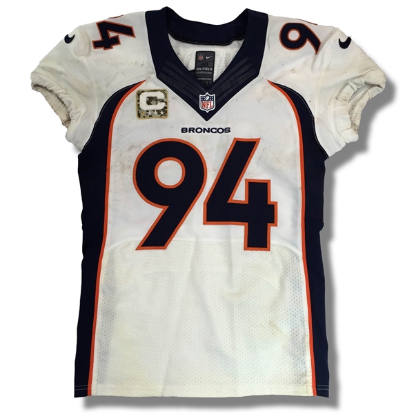 Demarcus Ware 2014 Game Worn Denver Broncos Jersey (Photo-Matched, Camo Patch, Broncos LOA)