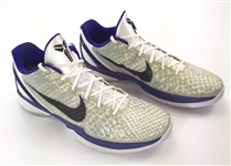 Kobe Bryant Game Worn Nike Basketball Shoes (Nets Equipment Staff LOA, Unique Size Variation)