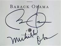 President Barack Obama & Michelle Obama Signed Book The Audacity of Hope (PSA LOA)