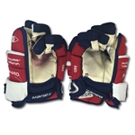 Alex Ovechkin Washington Capitals Game Used Hockey Gloves - Solid Use (Team COA)