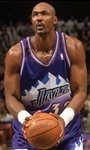 Karl Malone 2002-03 Utah Jazz Game Used Road Jersey