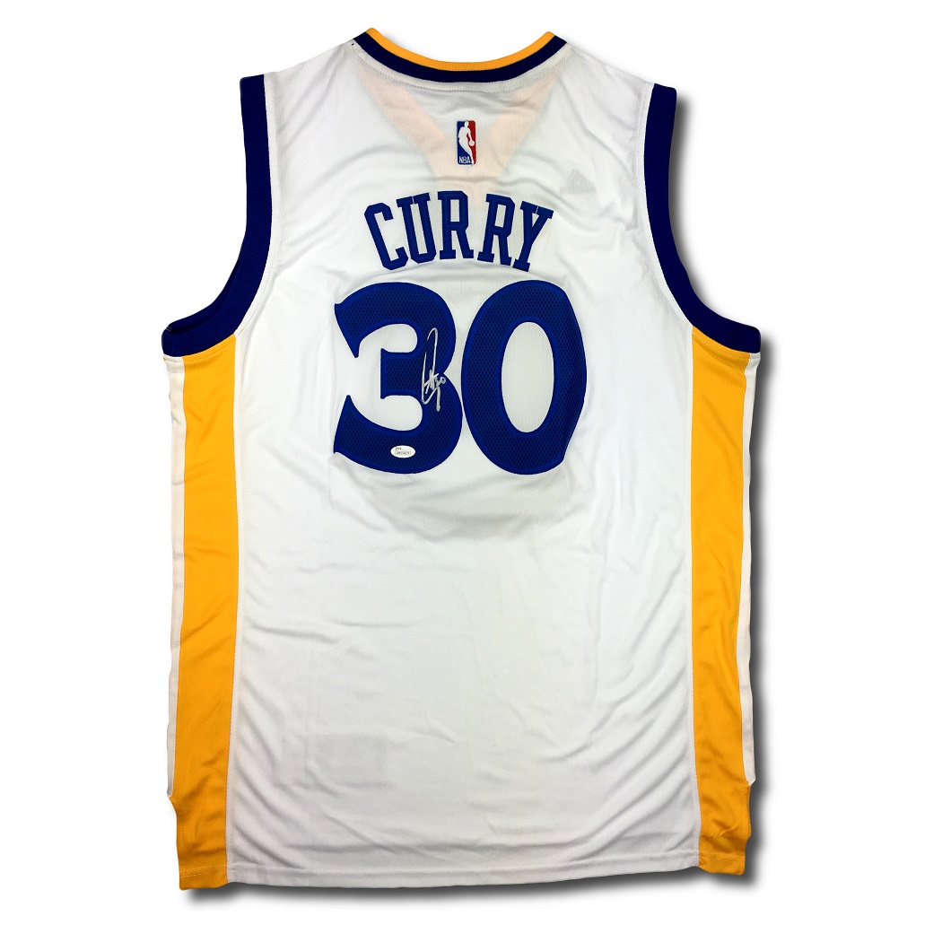 Steph Curry Signed Golden State Black Basketball Jersey (JSA) — RSA