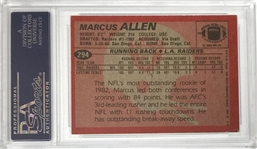 1983 Topps Marcus Allen Signed Rookie Card - PSA Gem Mint 10 Auto