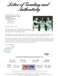 Mickey Mantle, Roger Maris & Willie Mays Signed 8x10 Photo - PSA Mint 9 Autographs