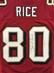 Jerry Rice 1998 49ers Game Used & Signed Jersey w/gloves - Season Long Use - 3 Auto's (Meigray Photo Match LOA, PSA)