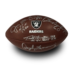 Oakland Raiders Team Logo Football Signed by Raider Legends - Jim Otto - 5 Sigs (JSA)