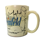 Seinfeld TV Show Cast Signed Coffee Mug - Jerry Seinfeld - 4 Signatures (JSA)