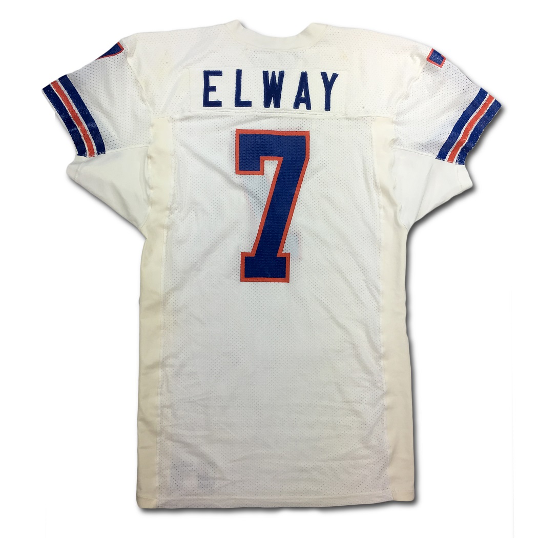 Lot Detail - John Elway 1988 Denver Broncos Game Used Road Jersey ...