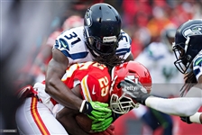 Kam Chancellor 11/16/2014 Seattle Seahawks Game Used Jersey - w/Camo Patch, Bloody - Photo Matched (NFL Auctions)
