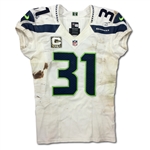 Kam Chancellor 11/16/2014 Seattle Seahawks Game Used Jersey - w/Camo Patch, Bloody - Photo Matched (NFL Auctions)