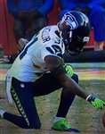 Kam Chancellor 11/16/2014 Seattle Seahawks Game Used Jersey - w/Camo Patch, Bloody - Photo Matched (NFL Auctions)