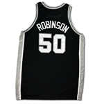 David Robinson 2001-02 San Antonio Spurs Game Used Jersey - 9/11 Ribbon Patch