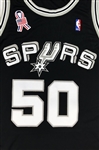 David Robinson 2001-02 San Antonio Spurs Game Used Jersey - 9/11 Ribbon Patch