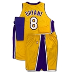 Kobe Bryant 2001-02 Lakers Game Used & Signed Jersey, Shorts, Wrist Band & Leg Sleeve (PSA,Miedema LOA)